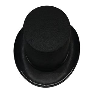 Chapeau haut de forme noir HKZB en feutre, unisexe, toutes saisons, pour magicien, accessoires de magie, fête jazz, performance scénique, cosplay - Product Image 2