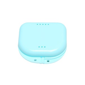 Multi Colored Small <b>Retainer</b> <b>Case</b> With Holes Denture And Braces Storage Box Plastic Tooth Box For Child - Product Image 4