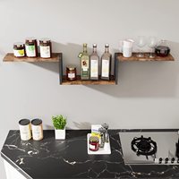 3 étages petites étagères flottantes en bois salle de bain étagère multi-coin en bois pour le mur