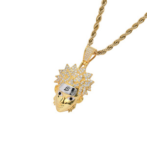 Nuevo Collar Hip Hop Europeo con Incrustaciones de Circonio, Collar Hiphop con Diseño de Personajes de Películas de <span class=keywords><strong>Uzumaki</strong></span> - Product Image 4