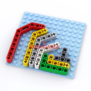 BEBRICKS Série de pièces de construction 32348 Technical Liftarm Modified Bent Thick 1x7(4-4) Blocs de construction pour voiture RC - Product Image 2