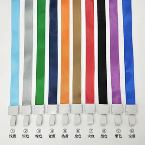 Wholesale Cheap Various Colors Nylon Card Holder Lanyards With Durable Plastic Hook
