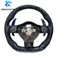 Volant de voiture personnalisé en cuir LED et fibre de carbone forgée pour Volkswagen VW Mk 6 7 Volkswagen Golf Tiguan Passat CC