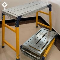 Banco de Trabajo Portátil de 500 kg, Plataforma Industrial, Nuevo Tipo de Andamio Plegable Móvil, Escalera de Seguridad