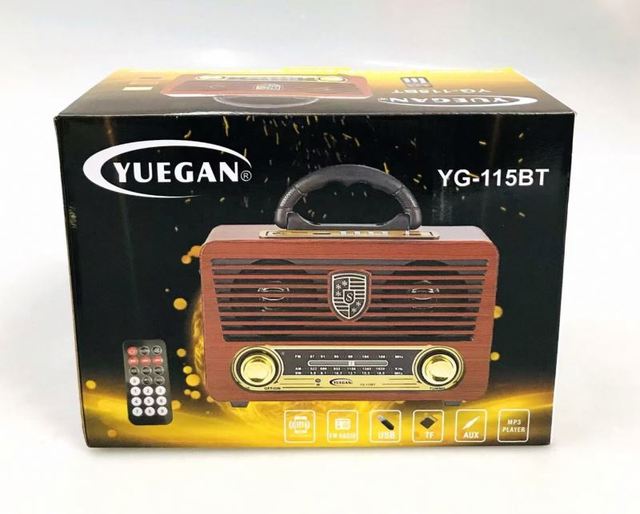 YUEGAN YG114BT FM AM SW 3 Band Vintage Retro Radio Rechargeable With USB SD TF Mp3 Player