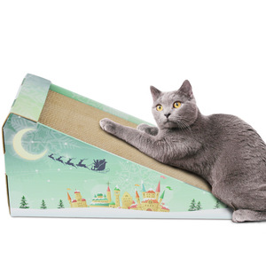Vente directe d'usine planchers d'escaliers assembler carton ondulé maison bricolage <span class=keywords><strong>bleu</strong></span> pâle chat griffoir pour chat gratter - Product Image 2