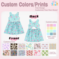 Robe d'été sans manches pour filles, motif floral pêche, en tissu de soie de lait, avec motif personnalisé, support OEM ODM