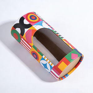 Wholesale Eco Friendly Kraft Paper Cylinder Tube With Transparent PVC Window Custom Logo Printed Size <b>Round</b> Packaging <b>Box</b> - Product Image 5