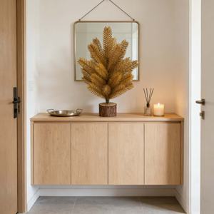 شجرة عيد الميلاد الاصطناعية من خشب الأرز بطول 40 سم مع إبر صنوبر ذهبية وقاعدة بلاستيكية |   سطح طاولة ثلجي خفيف الوزن وصديق للبيئة - Product Image 4