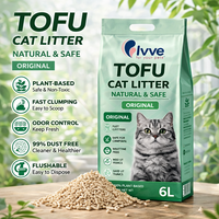 Pasir Kucing Tahu Kedelai Alami Ramah Lingkungan Dapat Dibuang di Toilet untuk Bisnis Perlengkapan Hewan Peliharaan Label Pribadi
