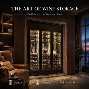 Cantinetta <span class=keywords><strong>Vino</strong></span> a Doppia Zona in Acciaio Inox Personalizzabile, Frigorifero per Vini a Temperatura Costante per Ristoranti e Bar - Product Image 4
