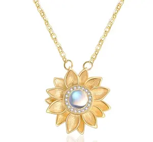 Wholesale CZ Women Necklace 18K Gold Plated High Quality Jewelry Custom Silver Vermeil Necklace