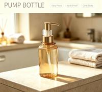 Envase Cosmético Económico para Aceite Capilar y Desmaquillante, Dispensador con Bomba y Forma de Cilindro de PET