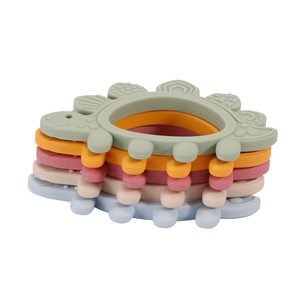 Mordedor de Silicona de Grado Alimenticio para Bebés de 0 a 1 Año, Diseño de Dinosaurio, Señuelo Anti-Succión de Seis Dedos, Calmante para la Dentición, Hecho en China - Product Image 4