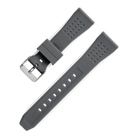 Bracelet de montre connectée en silicone 22 mm, réglable, confortable, respirant, avec aérations en échelle, style ISO