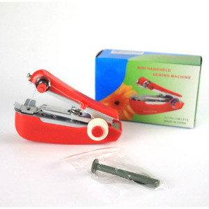 Mini Manual <b>Sewing</b> <b>Machine</b> Portable Pocket Sized For Home Use Plastic Body With Red Thread Spool - Product Image 2