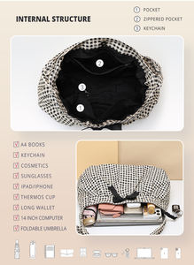 Sac fourre-tout multifonctionnel en toile Sac à bandoulière de grande capacité Sacs fourre-tout en toile écologiques pour le shopping - Product Image 4