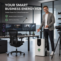 Station d'alimentation solaire mobile 4 kWh LiFePO4 3 kW, onduleur hybride à onde sinusoïdale pure, générateur de secours pour le camping