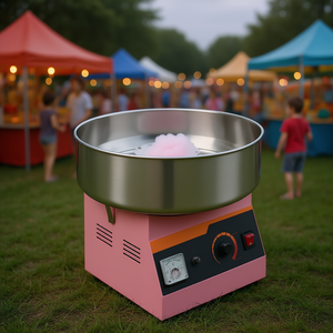 Máquina de Algodón de Azúcar Eléctrica Rosa de Acero Inoxidable con Capacidad de 1L para Uso en Panadería - Product Image 2