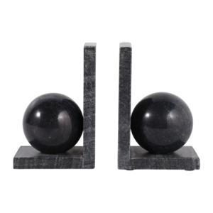 Fermalibri moderno in marmo con sfera per decorare la libreria, accessori decorativi per libri, per scrivania da ufficio e biblioteca domestica, scultoreo. - Product Image 1