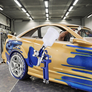 İsteğe bağlı yüksek basınçlı otomatik yerçekimi besleme 1.0mm 150ml ve 1.4mm 600ml sprey boya tabancası alüminyum ve alaşımdan yapılmıştır - Product Image 2