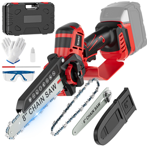 Tronçonneuse sans fil sans balais 6 et 8 pouces pour <span class=keywords><strong>batterie</strong></span> 18V avec huilage automatique et tensionnement sans outil pour le jardin - Product Image 2
