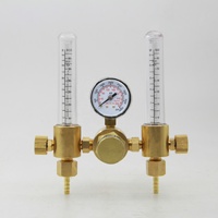 DEM WR1301 Regulator Gas Argon, Regulator Gas Argon Kuningan Kecil Mig Tig Aliran Keluaran Ganda Koneksi Inlet CGA580 0-4500PSI