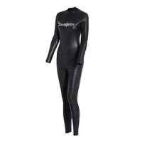DIVESTAR Promo Terbatas Baju Selam Freediving Custom 3mm Neoprene Anti Air Kulit Halus Segel Ritsleting Belakang Baju Selam Lengkap untuk Wanita