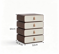 Table de chevet moderne rotative en bois massif pour chambre d'appartement