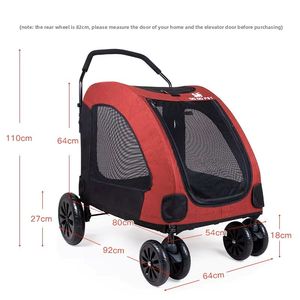 2026 En gros Poussette pliable <span class=keywords><strong>pour</strong></span> animaux de compagnie en métal robuste à 4 roues, écologique, <span class=keywords><strong>pour</strong></span> <span class=keywords><strong>chiens</strong></span> de grande race, animaux blessés, animaux âgés et visites chez le vétérinaire - Product Image 2
