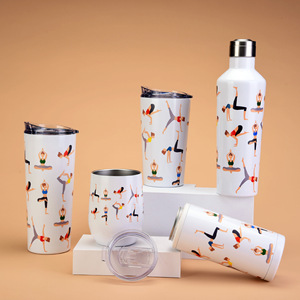 Nouvelle <span class=keywords><strong>Tasse</strong></span> <span class=keywords><strong>Isotherme</strong></span> à Thème Yoga 2026 pour Femmes – Gourde Sportive Portable Coque d'Œuf - Product Image 1