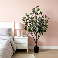 Arbre d'eucalyptus artificiel en plastique hautement réaliste pour la décoration intérieure, plantes artificielles durables, décorations de mariage et de fête