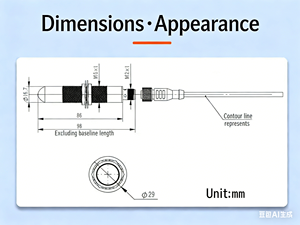 Sensore di Livello dell'Acqua a Ultrasuoni Siman SMW 24V Uscita NPN/PNP Distanza di Rilevamento 15m per Evitamento Ostacoli Robot e Posizionamento Magazzino - Product Image 4