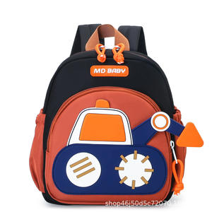 Carino alla moda escavatore zaino scuola per ragazzi auto piccola borsa da <span class=keywords><strong>asilo</strong></span> per bambini con fodera in poliestere impermeabile - Product Image 6