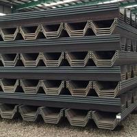 Pilotes de Acero Laminado en Caliente para Obras de Construcción, Pilotes de Acero Tipo U, Q235B/Q355B, Sin Aleación, Estándar Nacional, Entregables