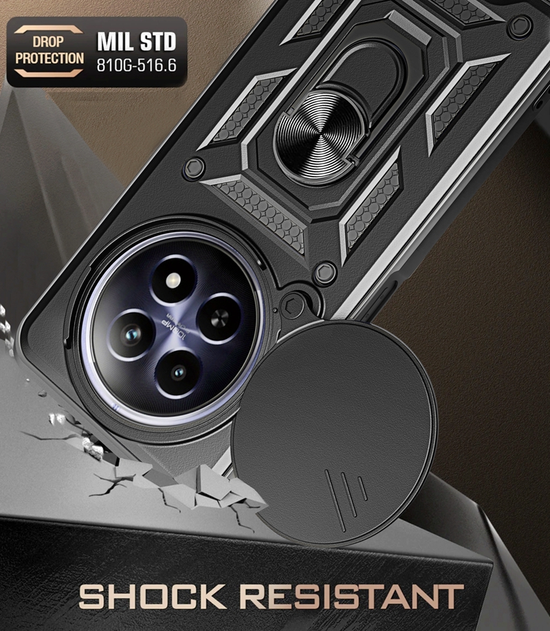Case For Realme C12 Case, Realme C15 RMX2189 Case With Tempered Glass