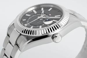 Montre mécanique de luxe de qualité supérieure, étanche, 42mm, mouvement ZF Factory ETA 2824, 32.69.34, acier 904l, cadran noir multifonction - Product Image 3