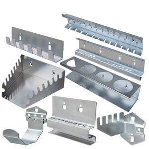 穴あけ不要のモダンキッチンペグボードフック、多機能亜鉛メッキメタルツールホルダー（ツールキャビネット＆グリッドペグボード収納用） - Product Image 1