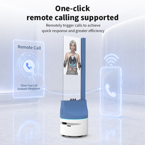 Robot publicitaire mobile à écran OLED transparent de 30 pouces avec détection automatique pour équipement publicitaire électronique mobile - Product Image 6