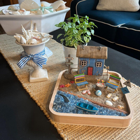 Kit de jardin zen miniature unique pour le bureau, accessoires de jardin zen faits à la main, plateau de sable en bambou de qualité supérieure, kit de thérapie