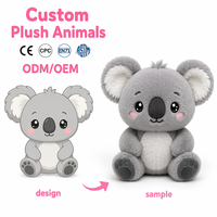 Boneka Koala Custom Grosir, Hewan Boneka Lembut OEM/ODM Lucu untuk Hadiah Ulang Tahun Anak EN71 CE ASTM CPC Super Lembut