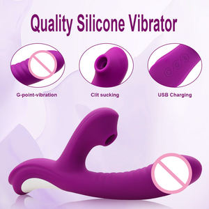 Consolador de conejo vibrador para mujeres juguetes sexuales vibrador de succión 2 en 1 doble cinturón Flexible ventas generales silicona magnética doble cabeza - Product Image 4