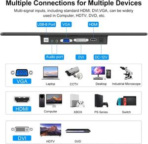 Moniteurs portables 15,6 pouces 1080P Écran tactile Moniteur de jeu 60Hz IPS VGA Haut-parleur intégré pour PS5/<span class=keywords><strong>4</strong></span>/3 Switch Ordinateur <span class=keywords><strong>portable</strong></span> <span class=keywords><strong>PC</strong></span> Mac - Product Image 4