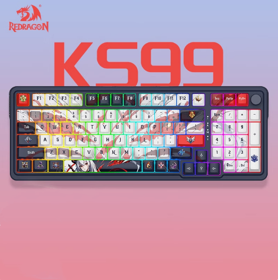 มังกรแดง ks99สีขาวและสีดำ [ไร้สายสามแบบแยกส่วน]