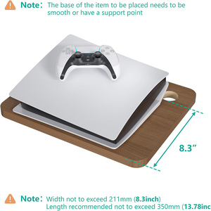 Mensola TV Sospesa a Parete, Scaffale a 2 Livelli per Proiettori, Lettori DVD, Router, Console di <span class=keywords><strong>Gioco</strong></span>, Decoder, Accessori Decorativi per Soggiorno - Product Image 4