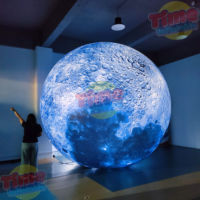 Ballon gonflable géant en PVC en forme de lune réaliste pour la décoration d'événements et l'affichage commercial