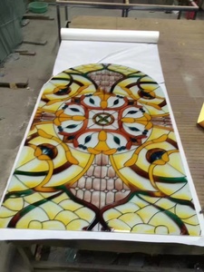 신제품 1200*2400mm 1800*2400mm CNC 유리 페인팅 기계 솔리드 라인 컬러링 스테인드 글라스 기계 - Product Image 4