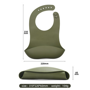 Ensemble de vaisselle d'alimentation en silicone 3 pièces, bol, bavoir, <span class=keywords><strong>fourchette</strong></span>, cuillère, ensemble d'alimentation pour bébé de 0 à 12 mois - Product Image 3