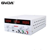 GVDA-fuente de alimentación de laboratorio regulada por USB, fuente de alimentación de banco con interruptor estabilizador ajustable de 30V, 10A, 60V, 5A