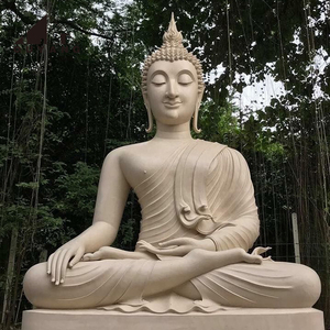 พระพุทธรูปศากยมุนีขนาดเท่าคนจริงแบบนั่ง สำหรับตกแต่งวัดและภูมิทัศน์กลางแจ้ง - Product Image 1